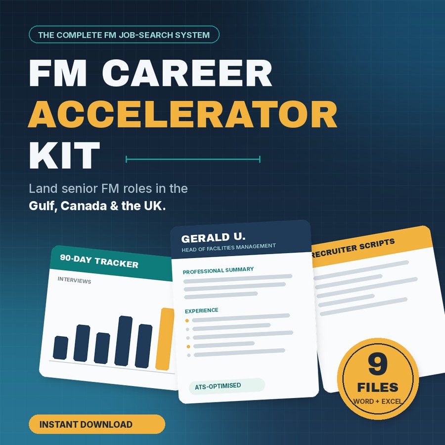 FM Career Accelerator Kit — the complete FM job-search system by Gerald Ukor